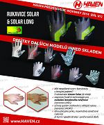 Rukavice SOLAR

Bílé neopálené ruce v konstrastu s černými pažemi? S rukavicemi Haven Solar již nikdy!
V případě dlouhoprstých rukavic konečně naprosto funkční technologie pro ovládání dotykového telefonu!

V případě krátkoprstých účinný a rychlý systém stahování z vlhkých rukou.

Lehoučké jako pírko, maximálně odvětrané rukavice (z horní i spodní strany – perforovaná dlaň).

Barvy: red, black, white, green.

Velikosti: XXS-XXXL

www.haven.cz - rukavice SOLAR
